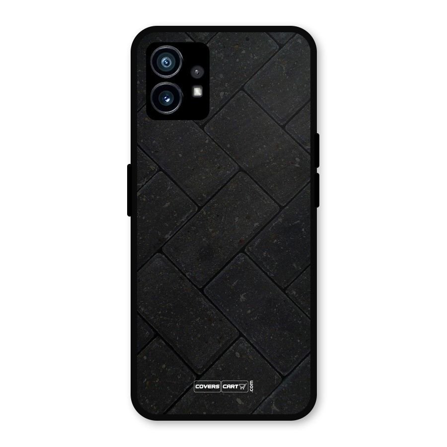 Bricks Pattern Metal Back Case for Nothing Phone 1