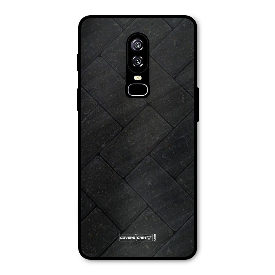 Bricks Pattern Metal Back Case for OnePlus 6