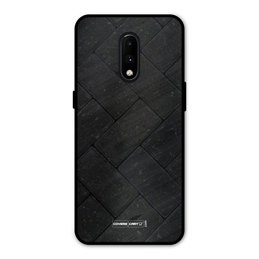 Bricks Pattern Metal Back Case for OnePlus 7