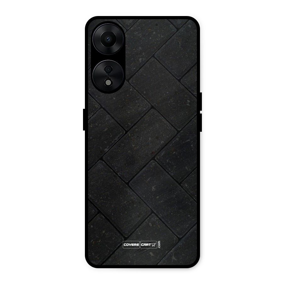 Bricks Pattern Metal Back Case for Oppo A78 5G