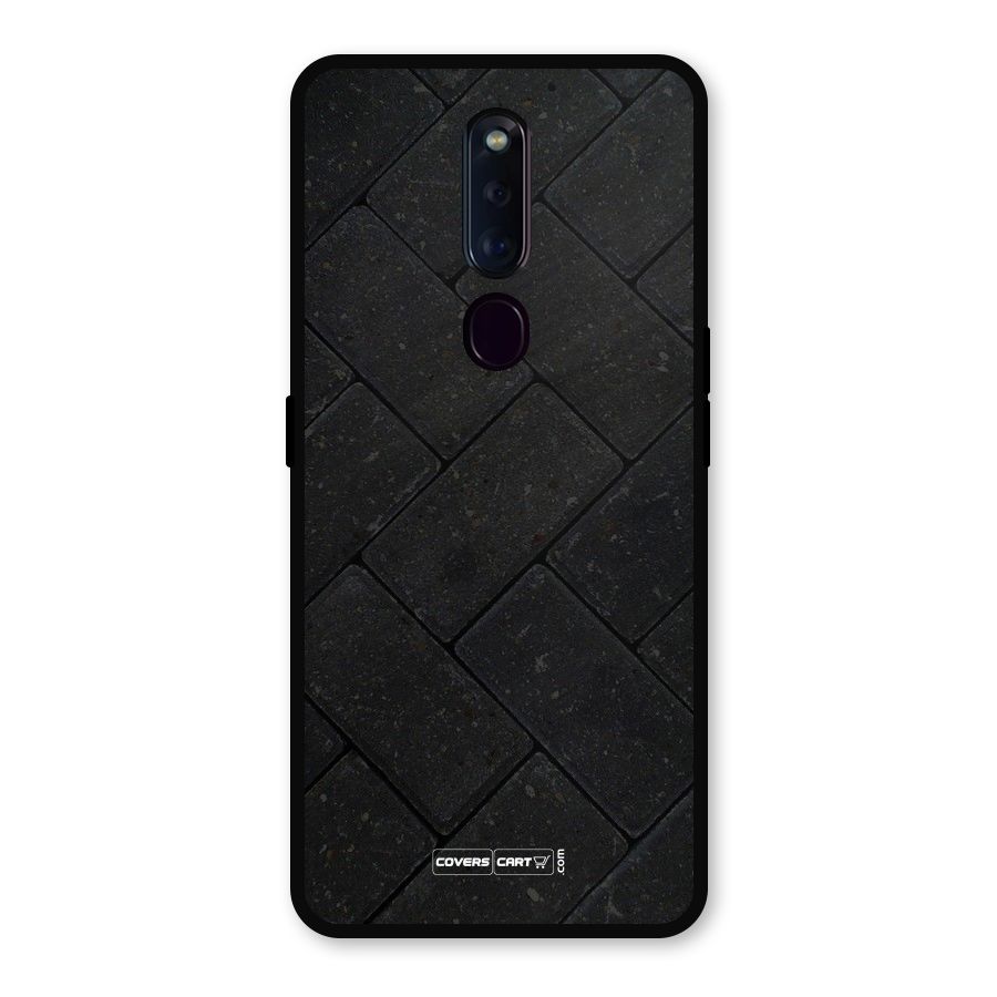 Bricks Pattern Metal Back Case for Oppo F11 Pro