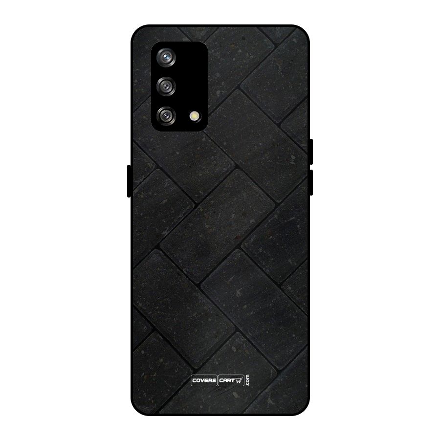 Bricks Pattern Metal Back Case for Oppo F19