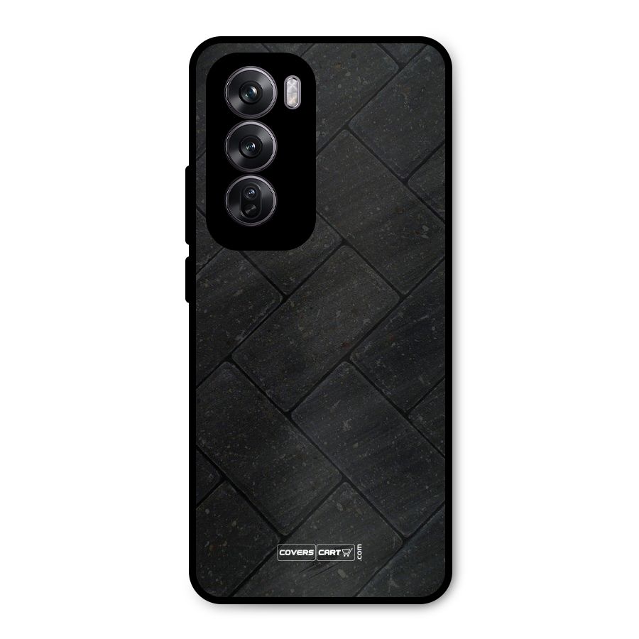 Bricks Pattern Metal Back Case for Oppo Reno12 Pro
