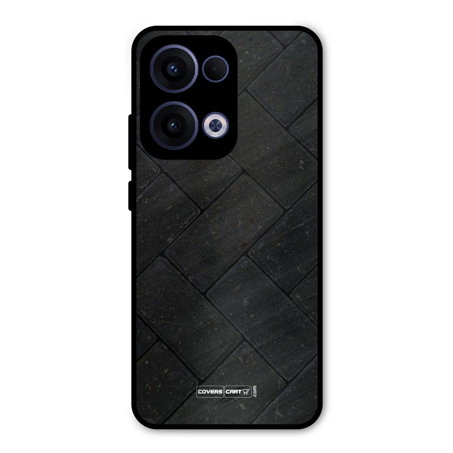 Bricks Pattern Metal Back Case for Oppo Reno13