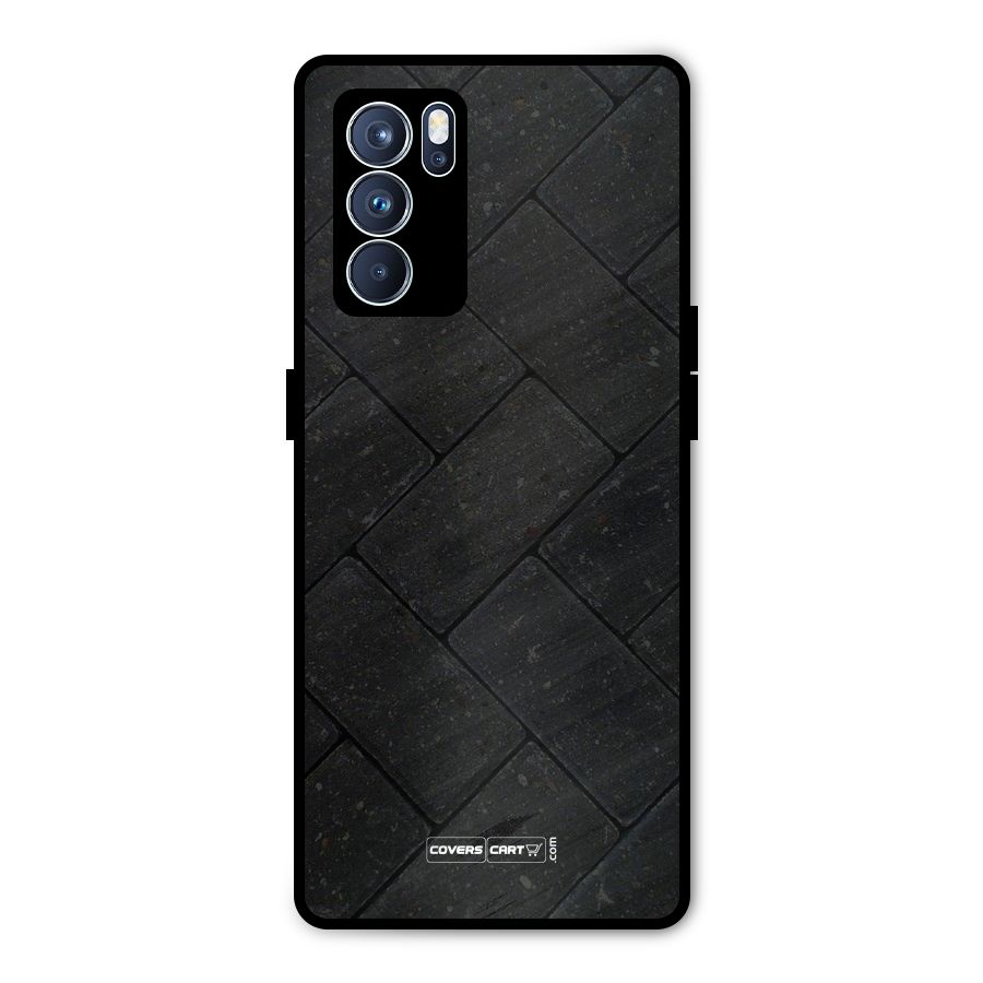 Bricks Pattern Metal Back Case for Oppo Reno6 Pro 5G