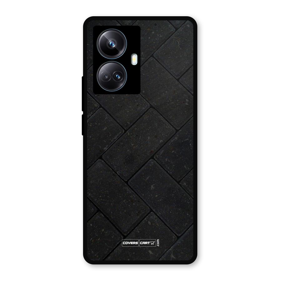 Bricks Pattern Metal Back Case for Realme 10 Pro Plus
