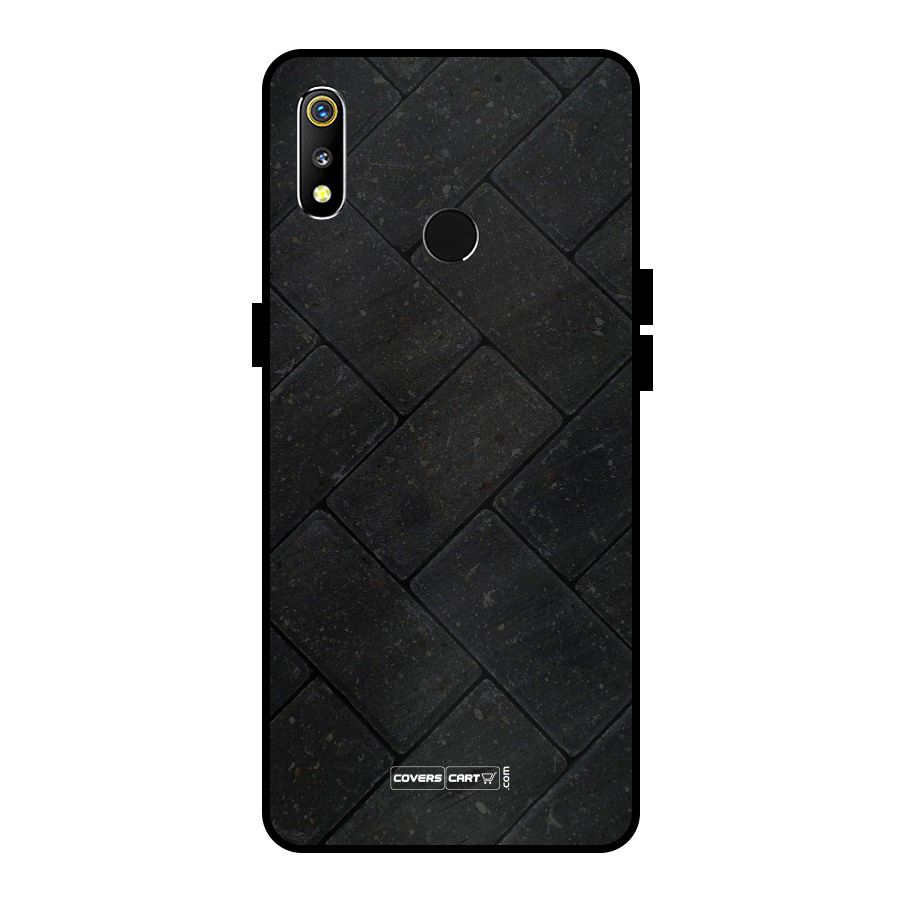 Bricks Pattern Metal Back Case for Realme 3i