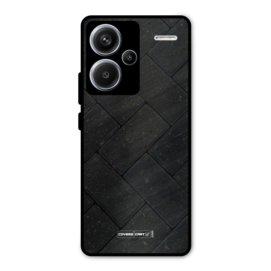 Bricks Pattern Metal Back Case for Redmi Note 13 Pro Plus