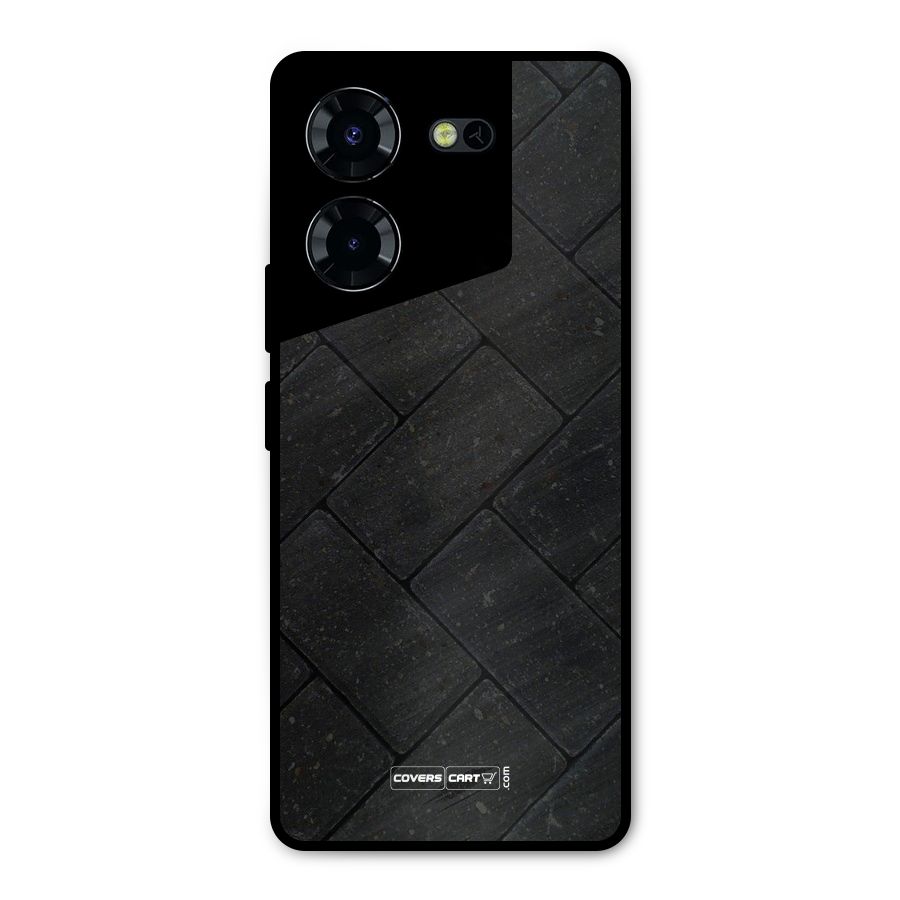 Bricks Pattern Metal Back Case for Tecno Pova 5 Pro 5G