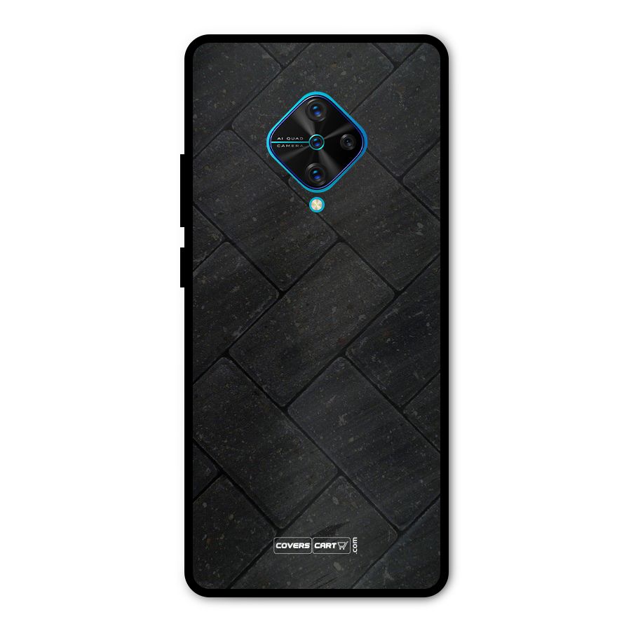 Bricks Pattern Metal Back Case for Vivo S1 Pro