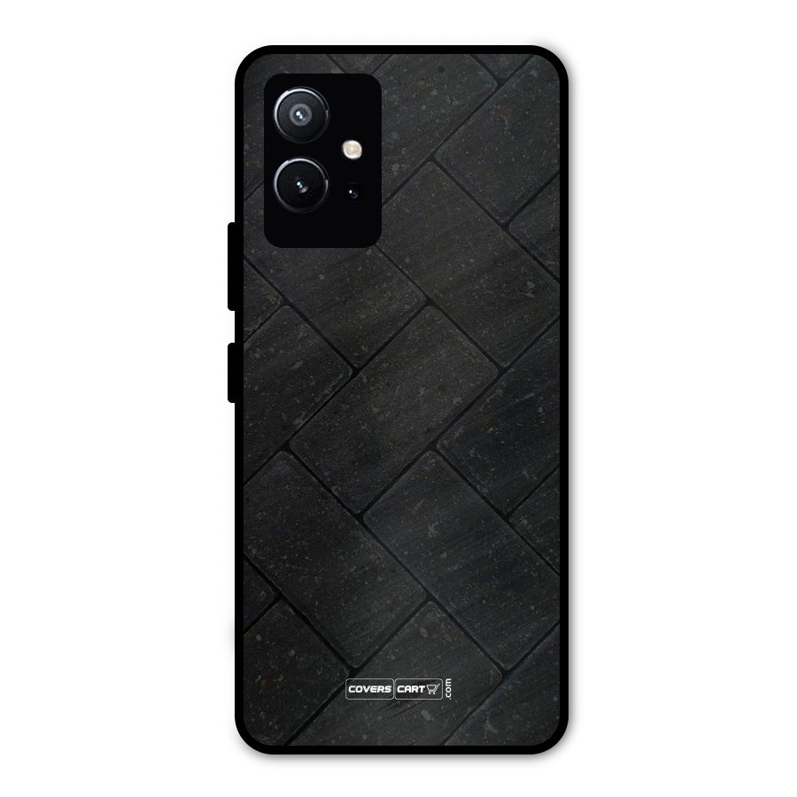 Bricks Pattern Metal Back Case for Vivo T1 5G