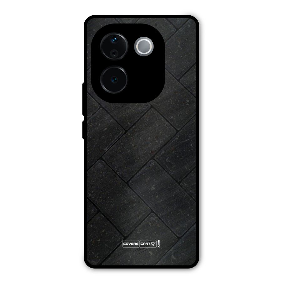 Bricks Pattern Metal Back Case for Vivo T3 Pro