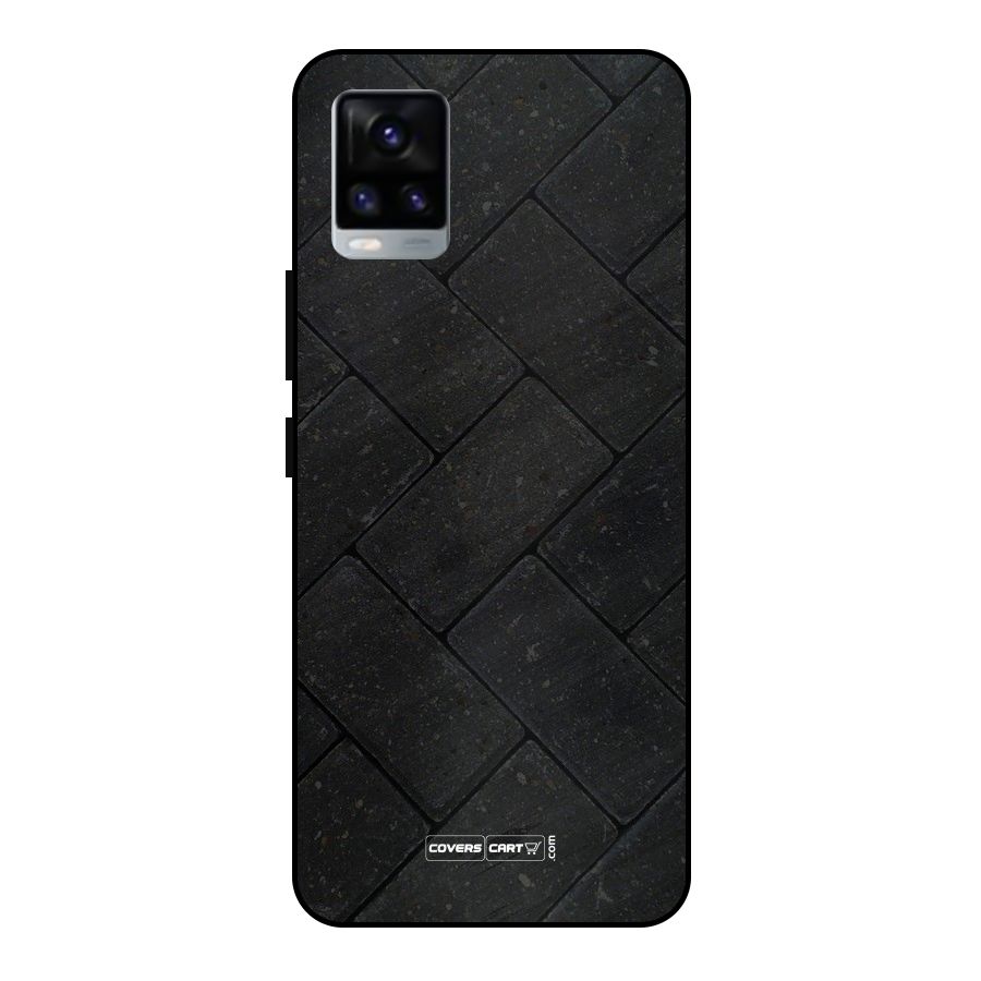 Bricks Pattern Metal Back Case for Vivo V20 2021