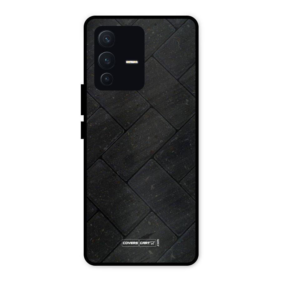 Bricks Pattern Metal Back Case for Vivo V23 5G
