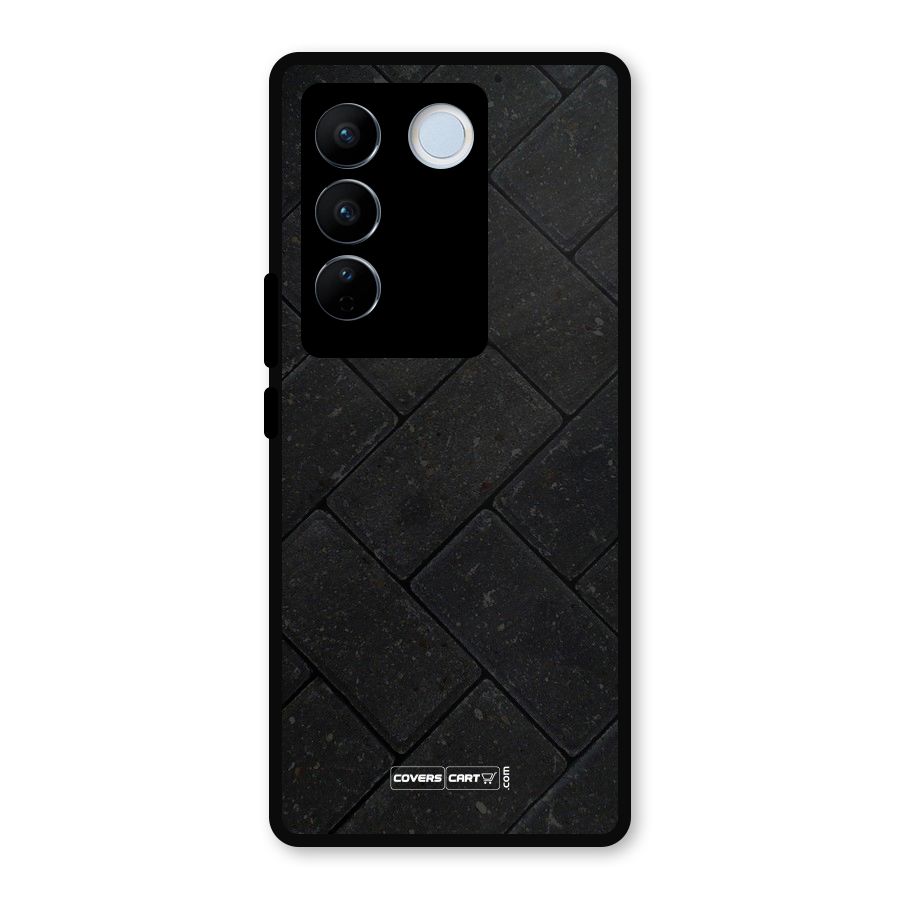 Bricks Pattern Metal Back Case for Vivo V27