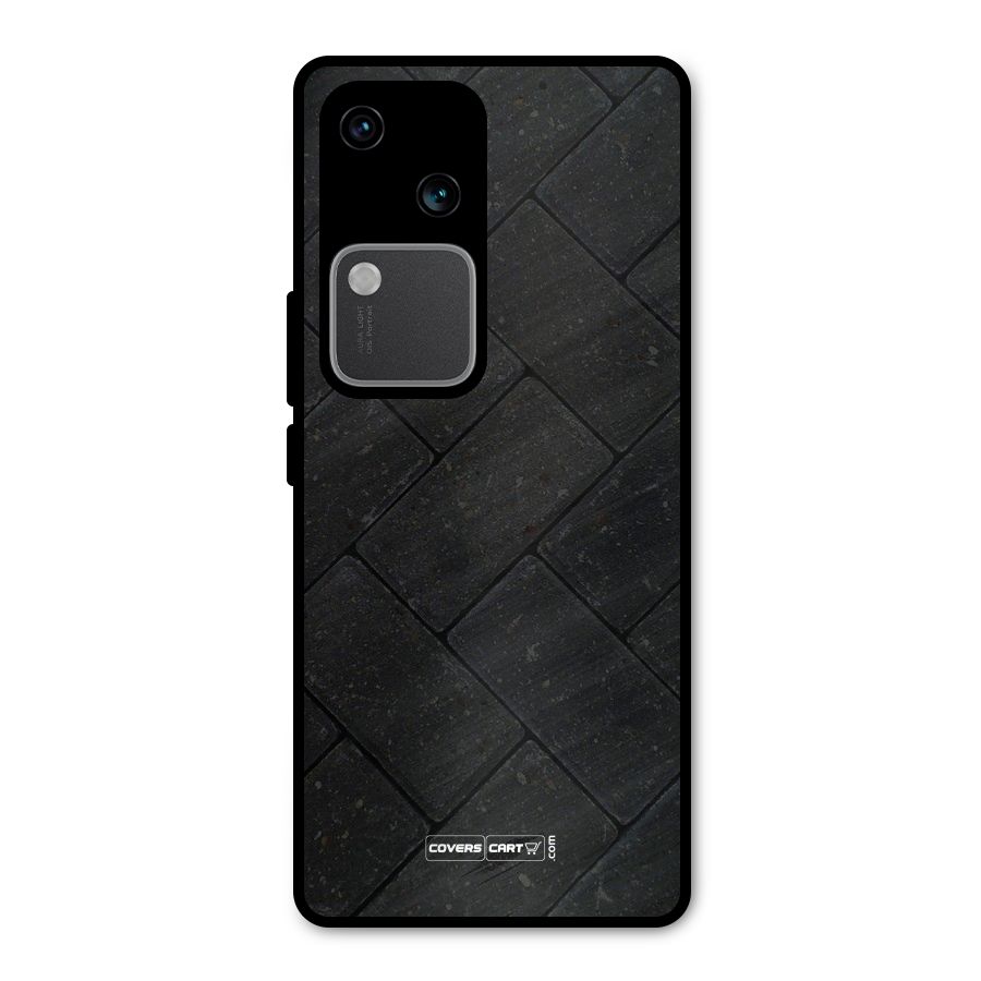 Bricks Pattern Metal Back Case for Vivo V30