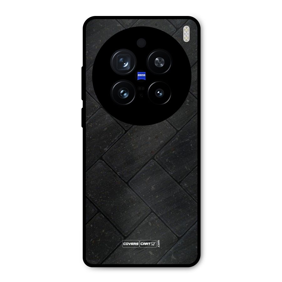 Bricks Pattern Metal Back Case for Vivo X200 Pro