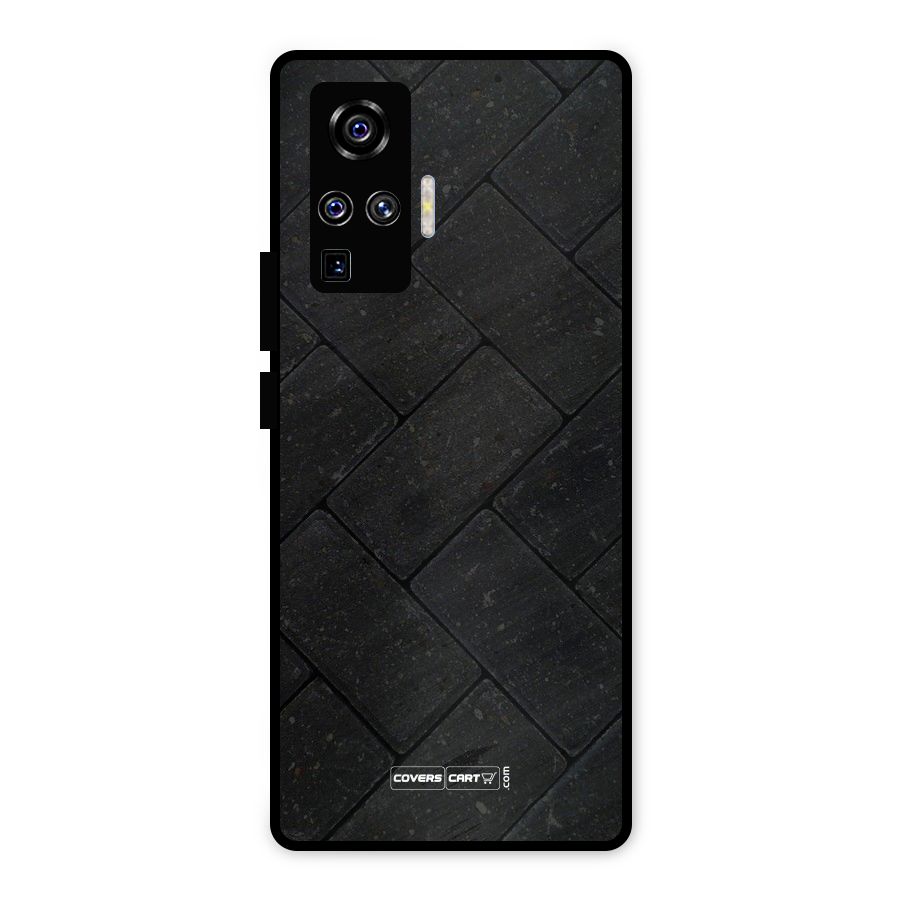 Bricks Pattern Metal Back Case for Vivo X50 Pro