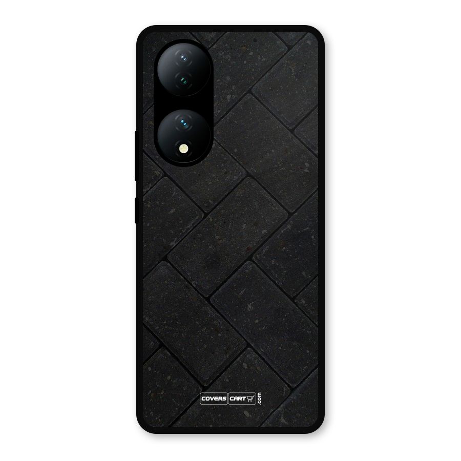 Bricks Pattern Metal Back Case for Vivo Y100a