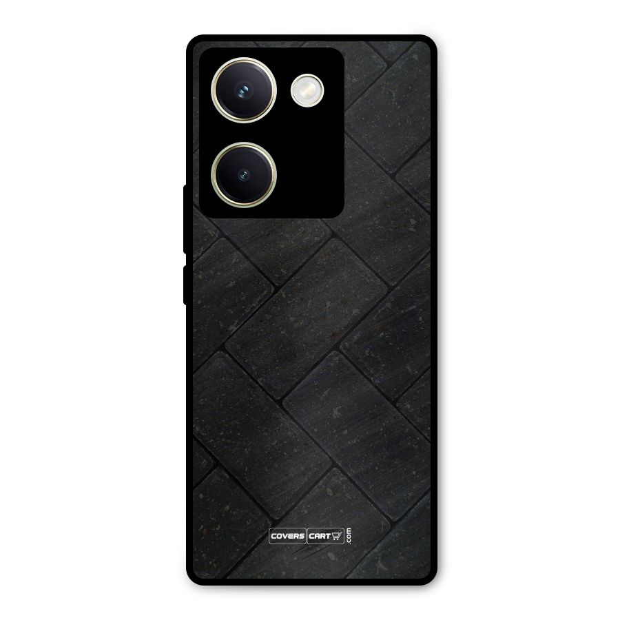 Bricks Pattern Metal Back Case for Vivo Y200 Pro