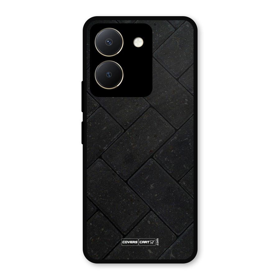 Bricks Pattern Metal Back Case for Vivo Y36