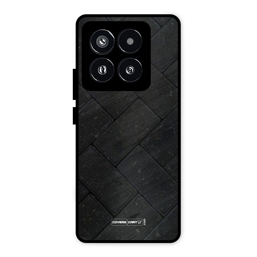 Bricks Pattern Metal Back Case for Xiaomi 14 Pro