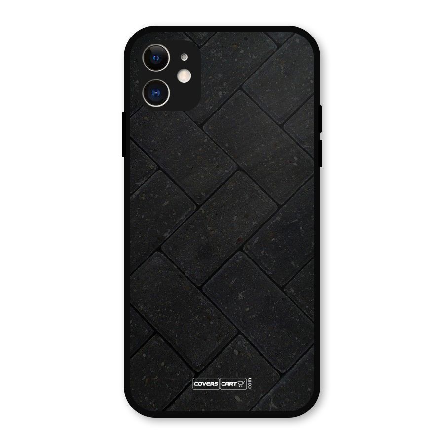Bricks Pattern Metal Back Case for iPhone 11