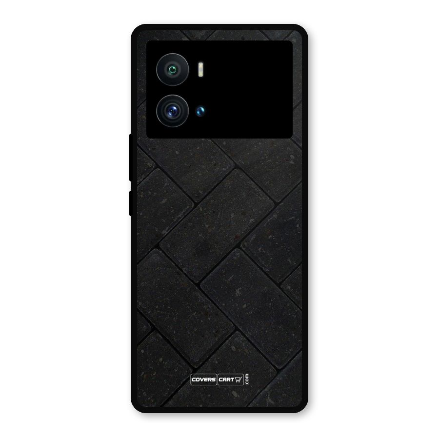 Bricks Pattern Metal Back Case for iQOO 9 Pro