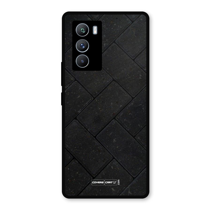 Bricks Pattern Metal Back Case for iQOO 9 SE