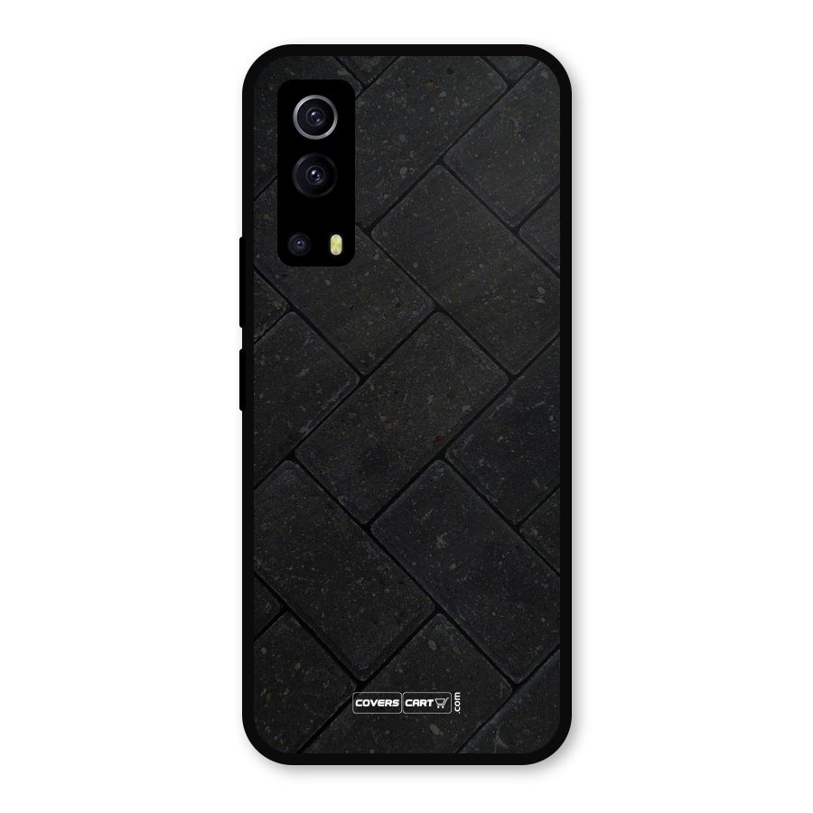 Bricks Pattern Metal Back Case for iQOO Z3