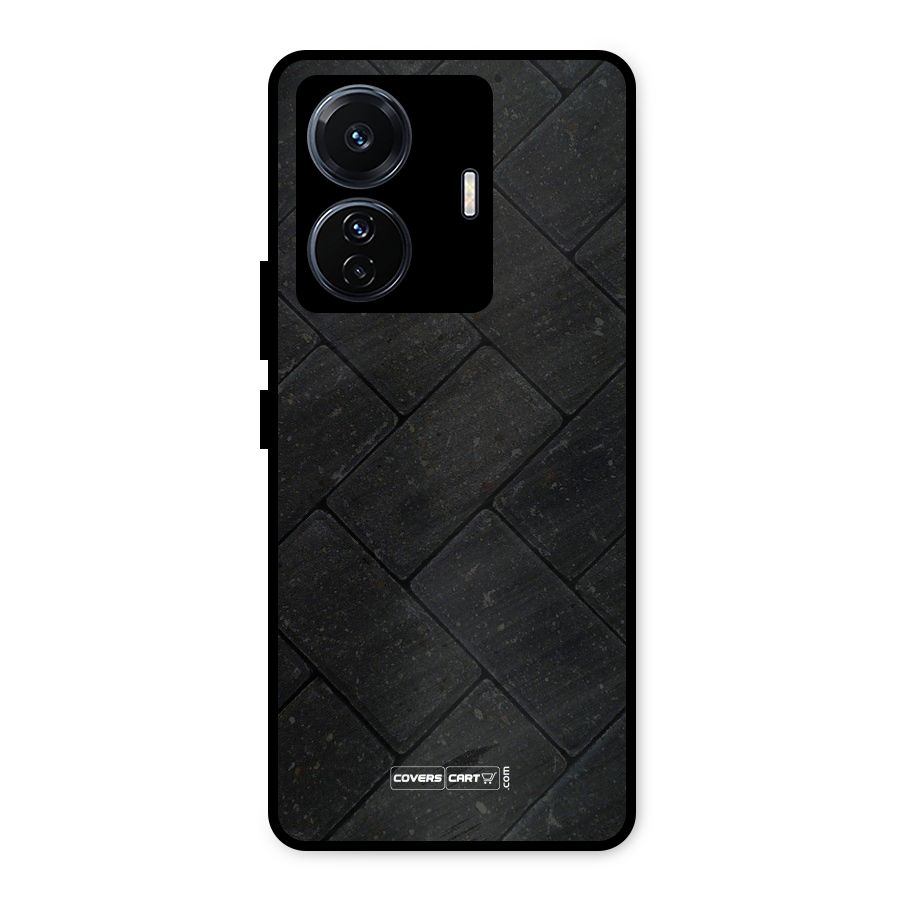 Bricks Pattern Metal Back Case for iQOO Z6