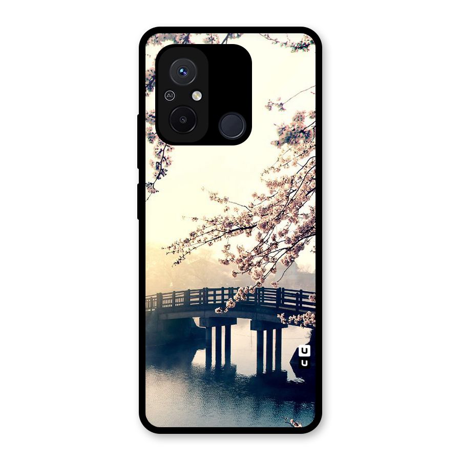 Bridge Blossom Glass Back Case for Redmi 12C