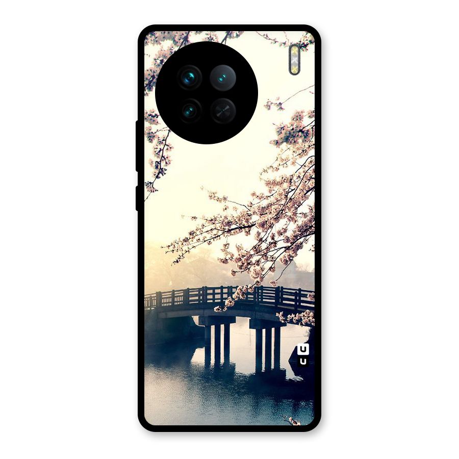Bridge Blossom Glass Back Case for Vivo X90