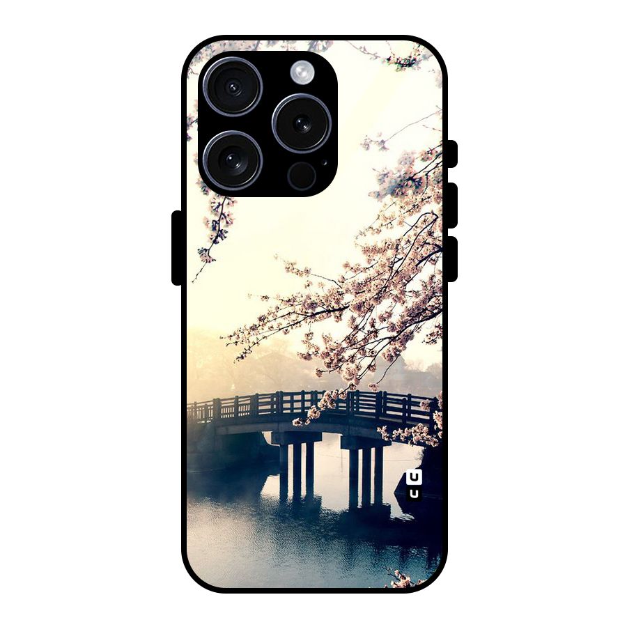 Bridge Blossom Glass Back Case for iPhone 15 Pro
