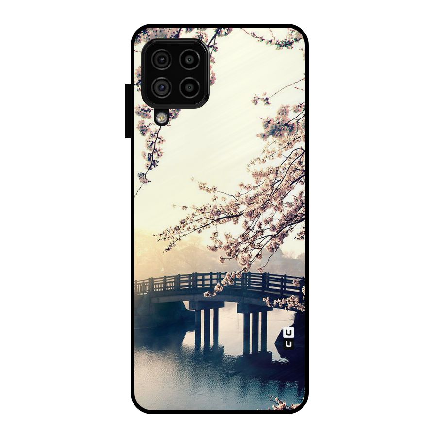 Bridge Blossom Metal Back Case for Galaxy A22 4G