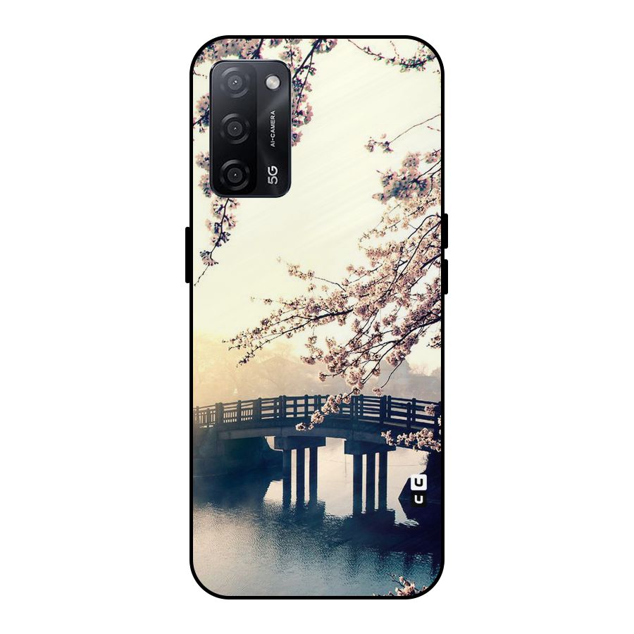Bridge Blossom Metal Back Case for Oppo A53s 5G