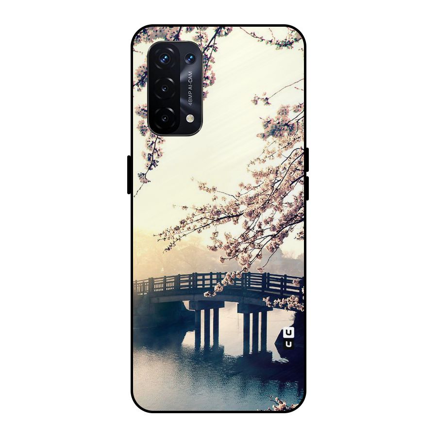 Bridge Blossom Metal Back Case for Oppo A74 5G