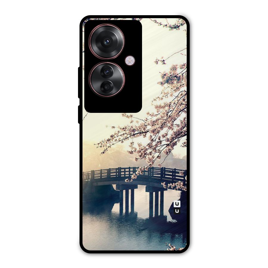 Bridge Blossom Metal Back Case for Oppo F25 Pro