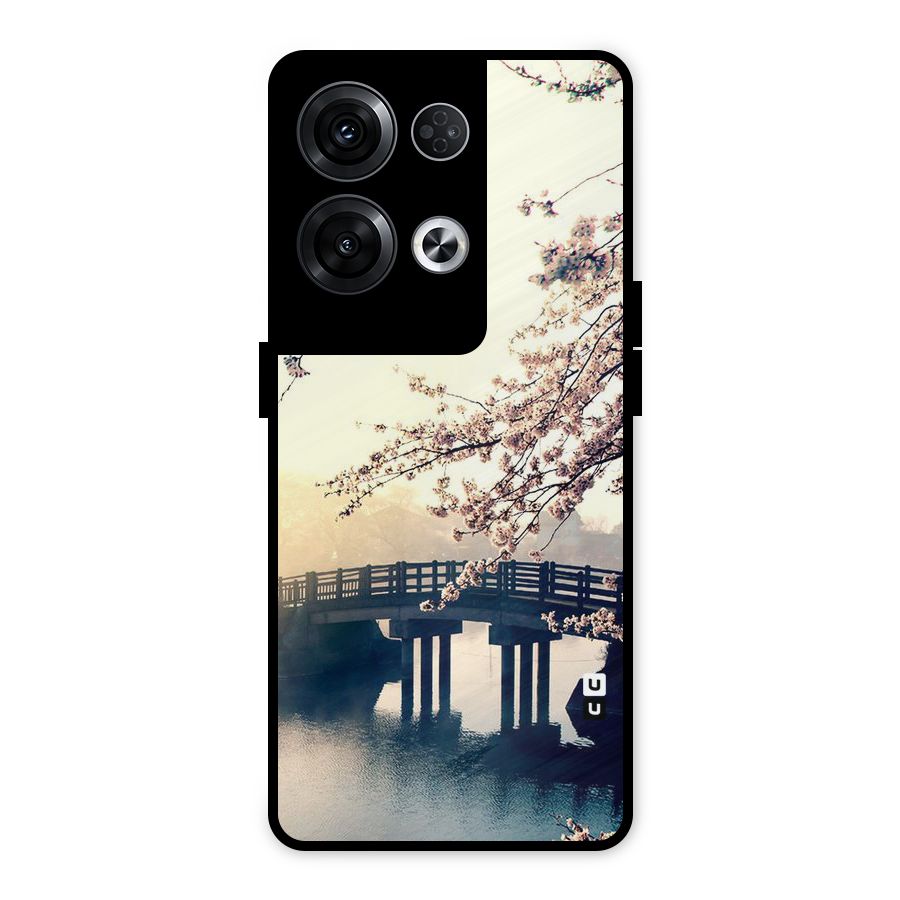 Bridge Blossom Metal Back Case for Oppo Reno8 Pro 5G