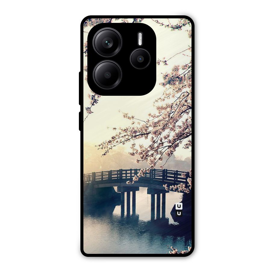 Bridge Blossom Metal Back Case for Redmi Note 14 5G