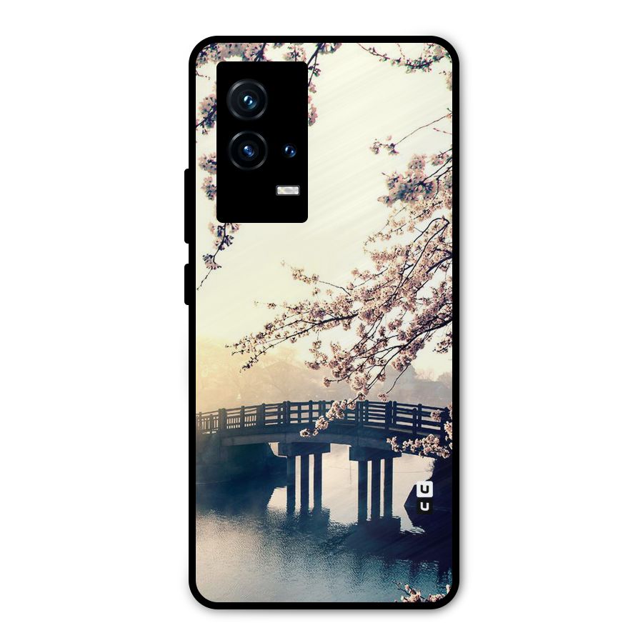 Bridge Blossom Metal Back Case for iQOO 9 5G