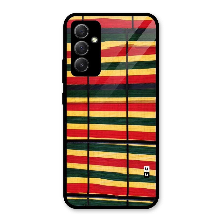 Bright Colors Lines Glass Back Case for Galaxy A34
