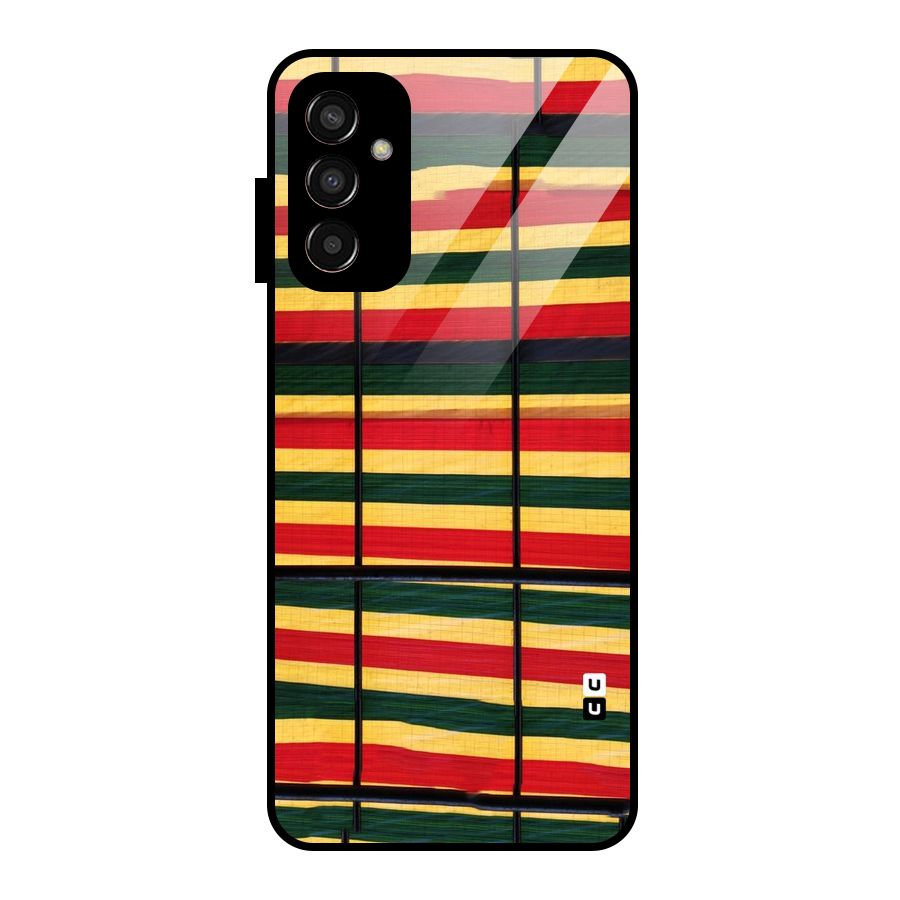 Bright Colors Lines Glass Back Case for Galaxy F13