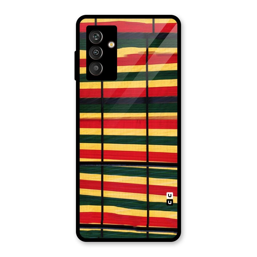 Bright Colors Lines Glass Back Case for Galaxy M13
