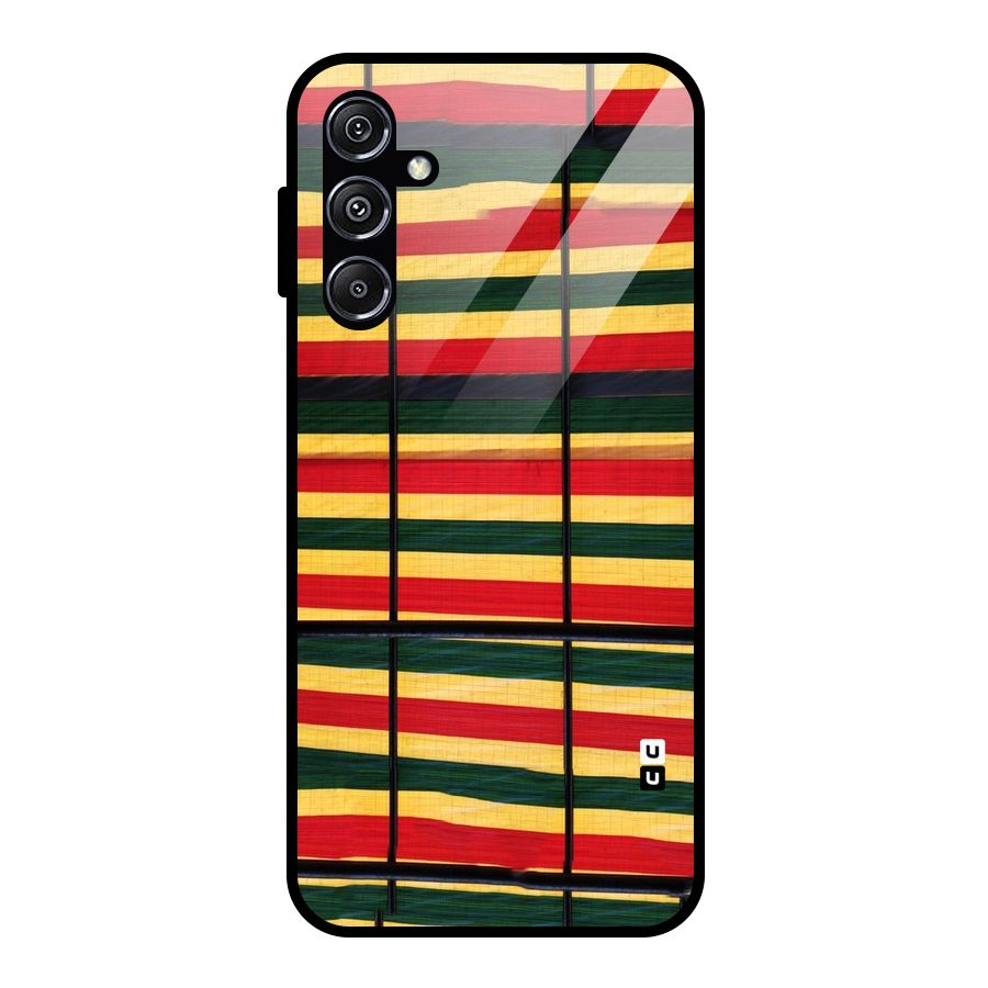 Bright Colors Lines Glass Back Case for Galaxy M34 5G
