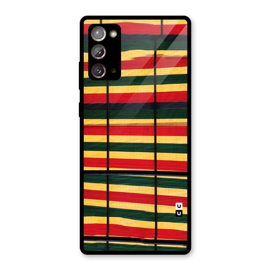 Bright Colors Lines Glass Back Case for Galaxy Note 20