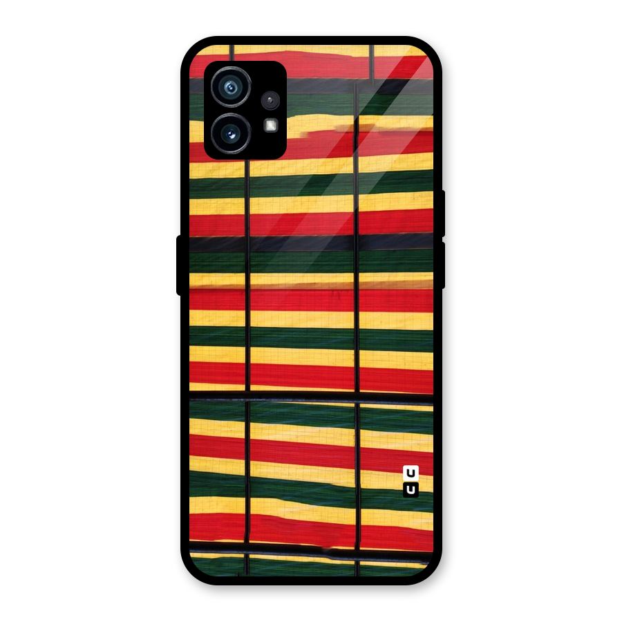 Bright Colors Lines Glass Back Case for Nothing Phone 1