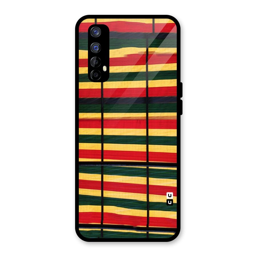 Bright Colors Lines Glass Back Case for Realme Narzo 20 Pro