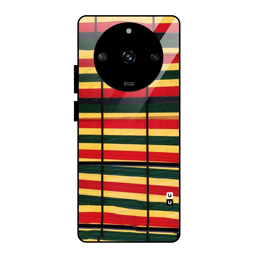 Bright Colors Lines Glass Back Case for Realme Narzo 60 5G