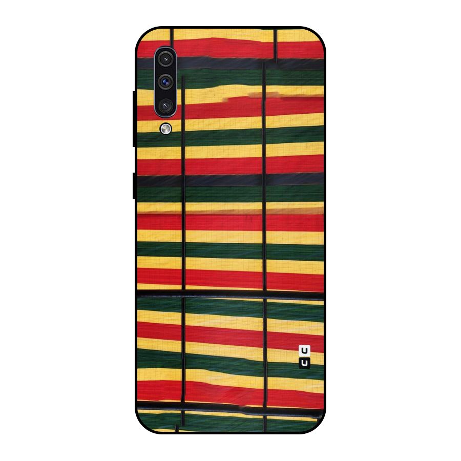 Bright Colors Lines Metal Back Case for Galaxy A30s
